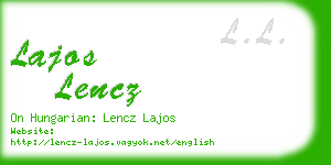 lajos lencz business card